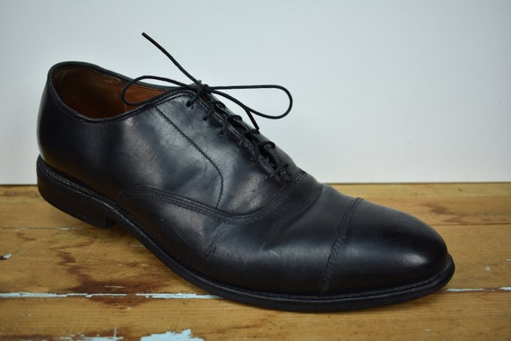 Allen Edmonds Park Avenue Black Cap Toe Balmoral Men S Etsy