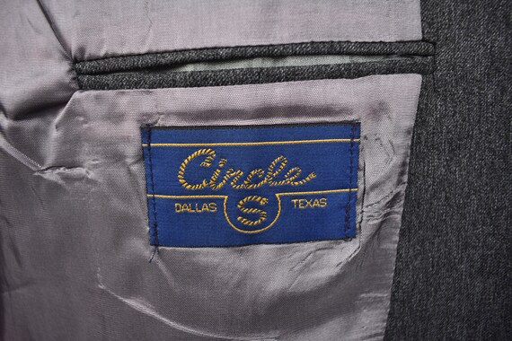 Circle S Solid Gray Polyester Two Button Two Piec… - image 8