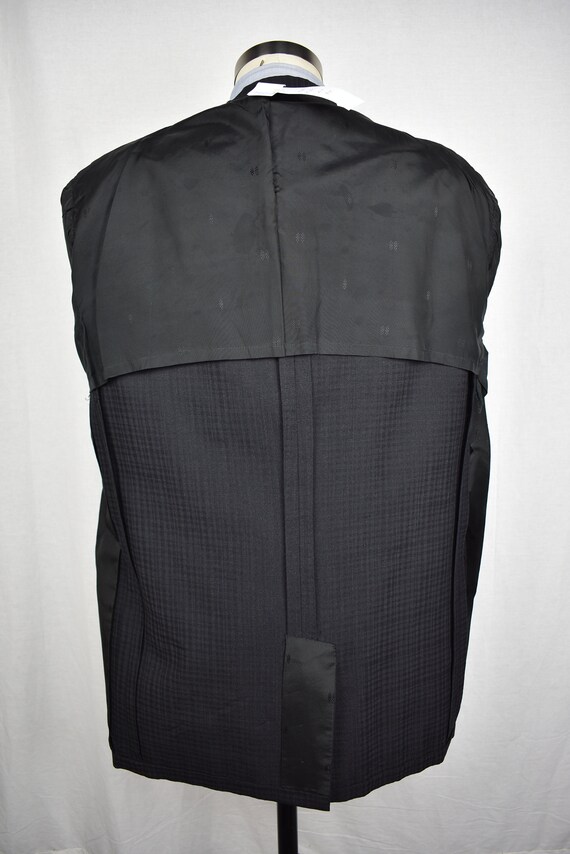1949-1962 Eagle Clothes Solid Black Wool Three Bu… - image 5