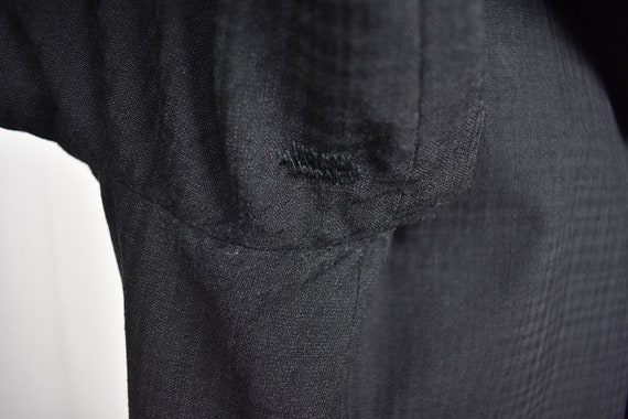 1949-1962 Eagle Clothes Solid Black Wool Three Bu… - image 4