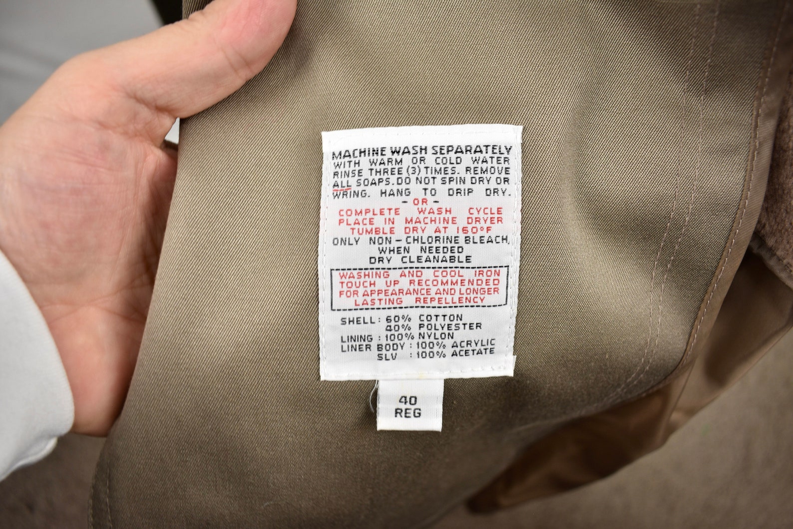 Charles Klein Solid Brown Cotton/poly Blend Double Breasted Trench Coat ...