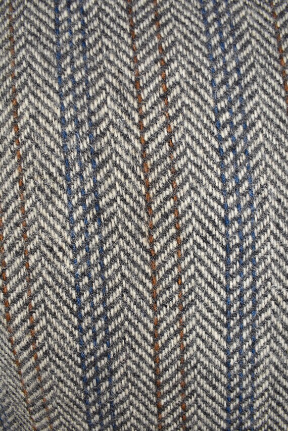 1970's Cricketeer Gray Herringbone/Striped Wool T… - image 6