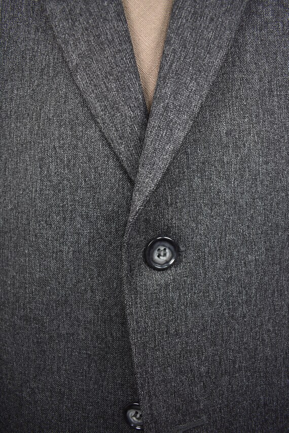 Circle S Solid Gray Polyester Two Button Two Piec… - image 2