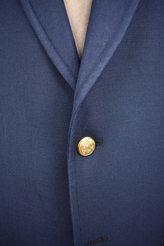 Kingsridge Navy Blazer, Tailored Jacket, Made in USA, Men's Size L unclear navy blue type Vintage Second Hand