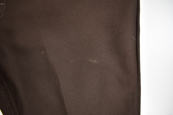 1980-90's Wrangler Solid Brown 100% Polyester Fla… - image 6