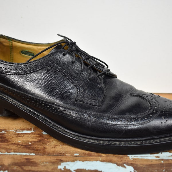 Florsheim Imperial Black Longwing Gunboat Blucher W/ Brogued Styling Size: 10.5A