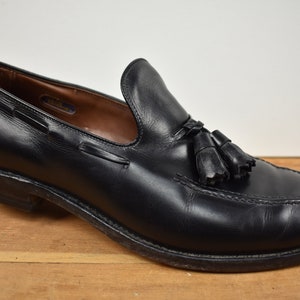 Allen Edmonds Saratoga Black Moc Toe Tassel Loafer Size: 8.5D