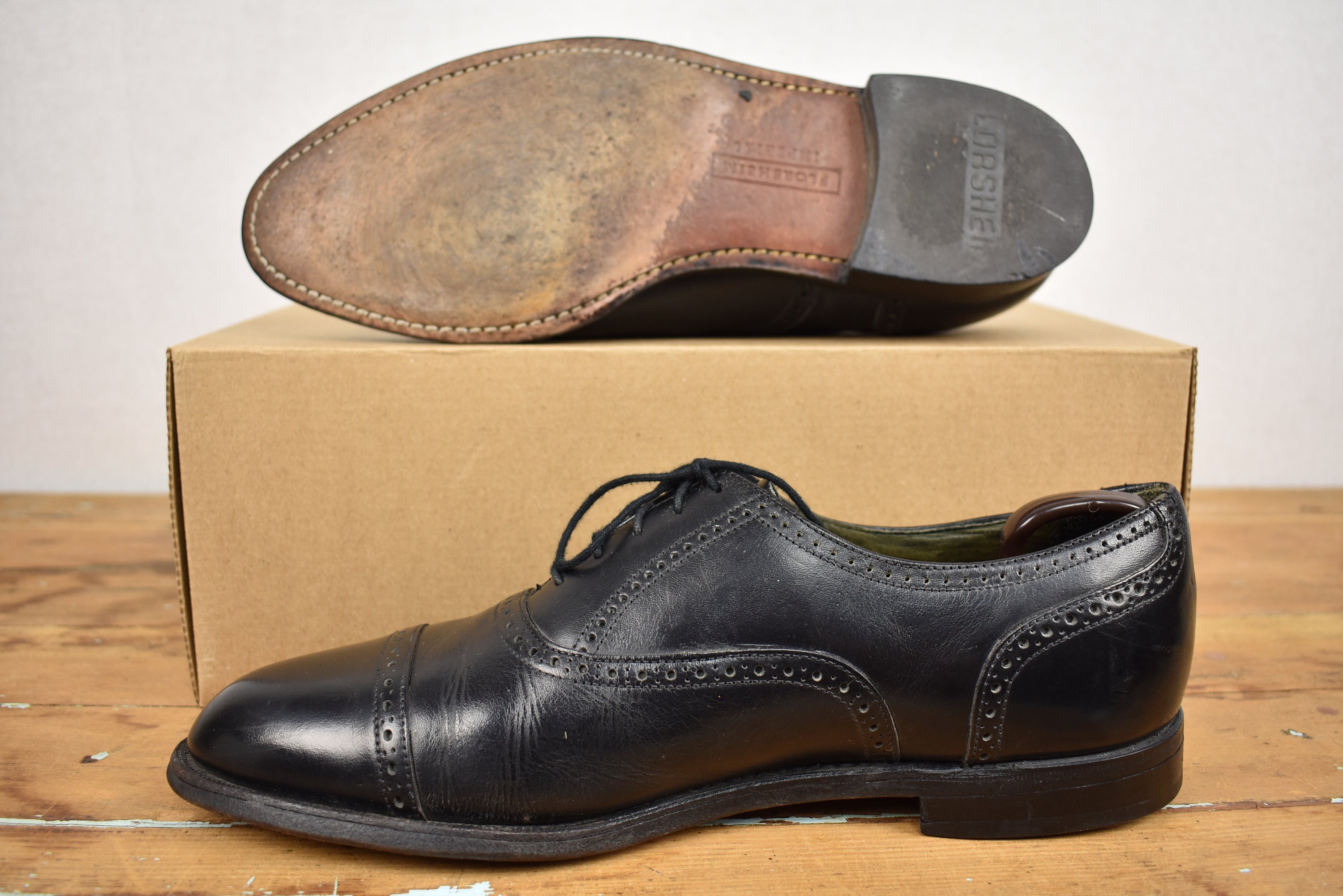 Florsheim Royal Imperial Mens Cap Toe Black Leather Lace Up Oxford Size 10C $_57.JPG?set_id=8800005007 main image 4