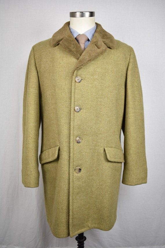 1960's Zero King Solid Light Brown 100% Wool Four… - image 5