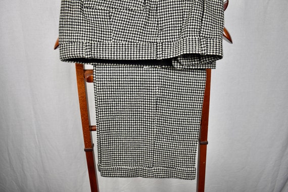 Linett Ltd Black/White Houndstooth Wool Two Butto… - image 10