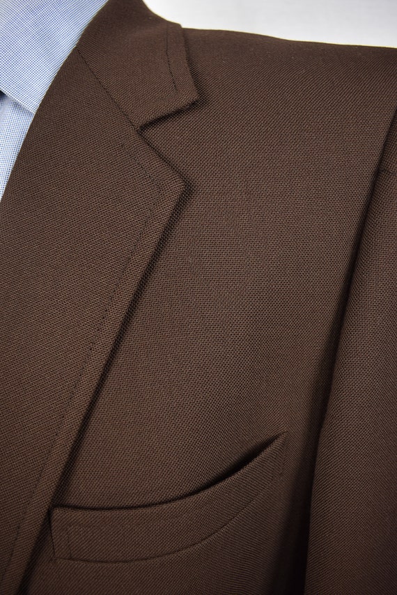 1976-1994 Doncaster Solid Brown Wool Two Button B… - image 3
