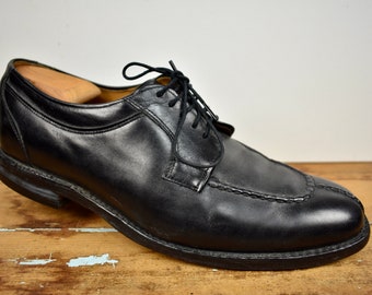 Allen Edmonds Brewster Black Split Moc Toe Lace Up Blucher Size: 10D