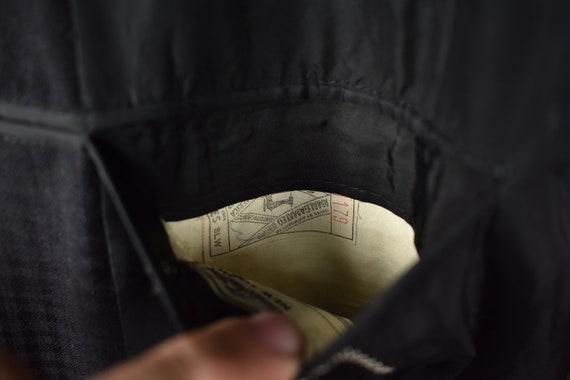1949-1962 Eagle Clothes Solid Black Wool Three Bu… - image 7