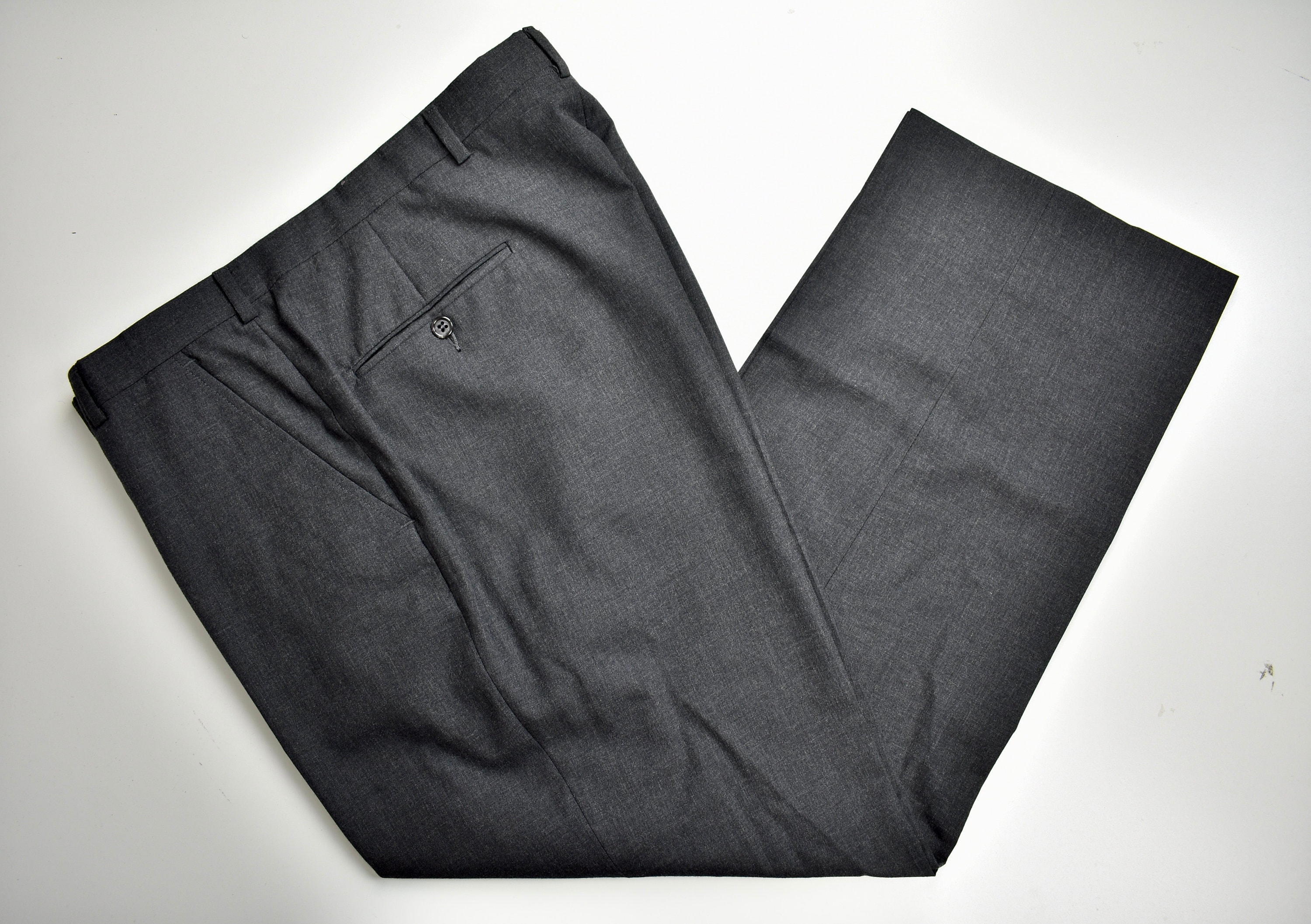 Size: 40x29 1976-1994 Hart Schaffner Marx Viracle Gray Wool Flat