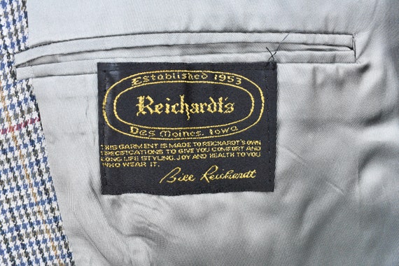 Reichardt's Multi Color Houndstooth 100% Silk Two… - image 7