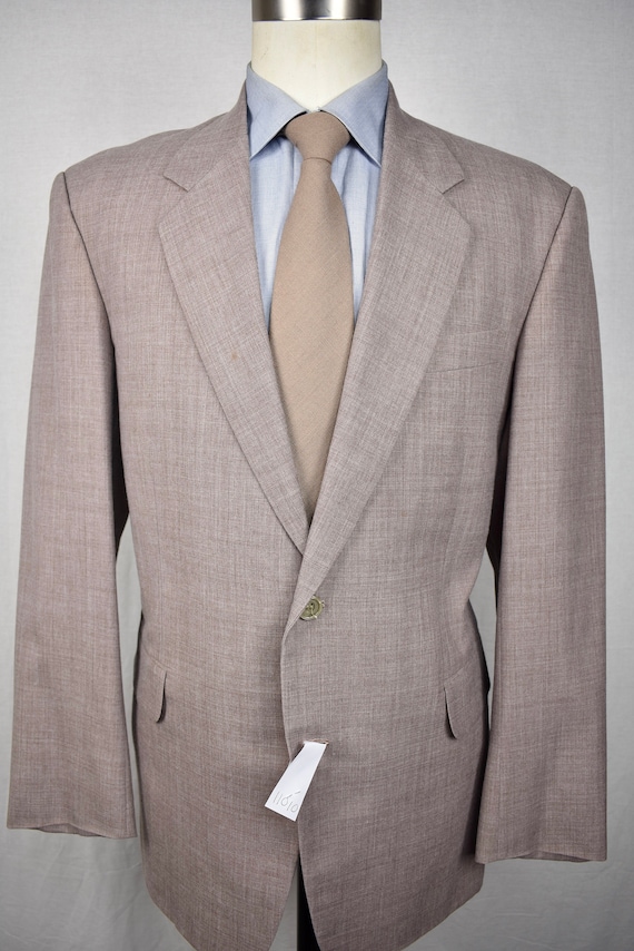 Esquire Custom Made Light Brown Wool Two Button Two Piece Suit Size: 40R