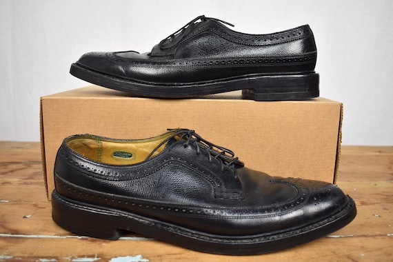 Size: 10.5A Florsheim Imperial Black Longwing Gunboat Blucher W