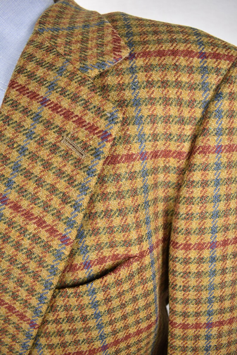 Corbin Light Brown Flannel Wool Checked Two Button Sport Coat | Etsy