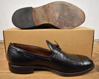 Allen Edmonds Saratoga Black Moc Toe Tassel Loafer Size: 8.5