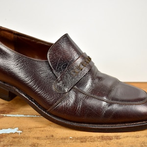 Florsheim Dark Brown Pebblegrain Moc Toe Penny Loafer Men&#39;s Size: 8.5E
