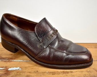 Florsheim Dark Brown Pebblegrain Moc Toe Penny Loafer Men's Size: 8.5E