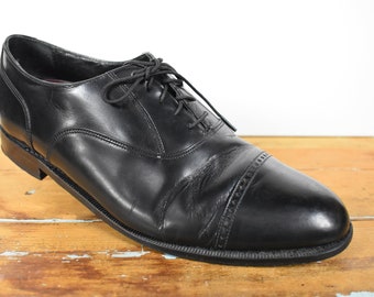 Florsheim Black Cap Toe Lace Up Balmoral Men's Size: 9EEE