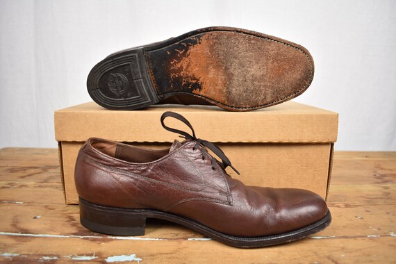 Florsheim Solid Brown Leather Plain Toe Lace Up B… - image 3