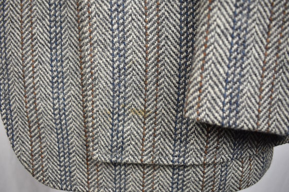 1970's Cricketeer Gray Herringbone/Striped Wool T… - image 5
