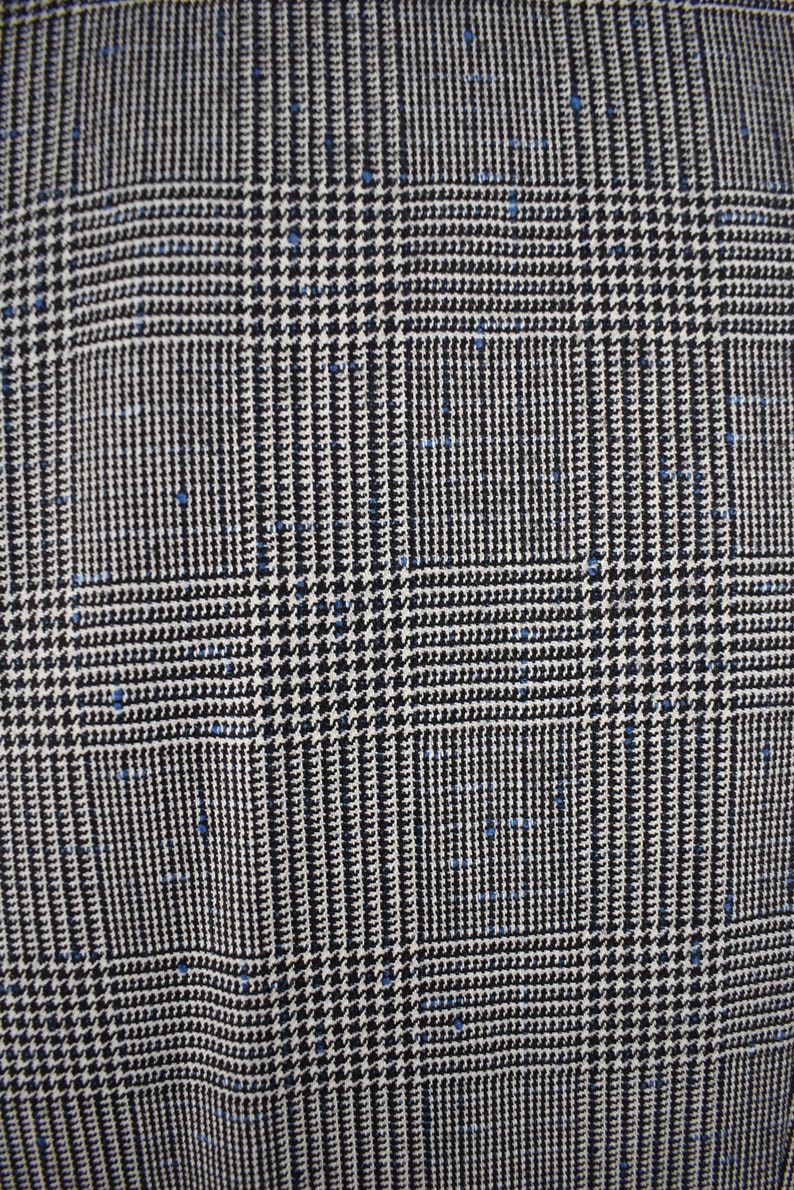 41R 1980/'s Oxxford Clothes Heritage Gray Checked Worsted Wool 2 Button 2 Pc Suit Size