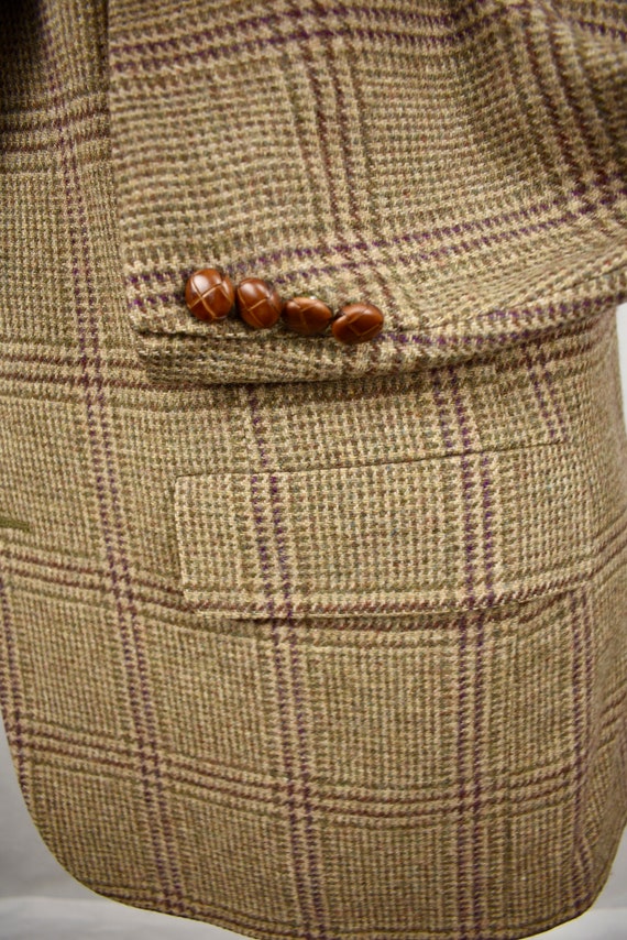 1976-1994 Palm Beach Brown Glen Plaid 100% Wool T… - image 5