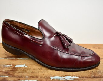 ALLEN Edmonds Bridgeton Burgundy Tassel Loafer. 10.5D. Allen Edmonds Bridgeton men main image 3