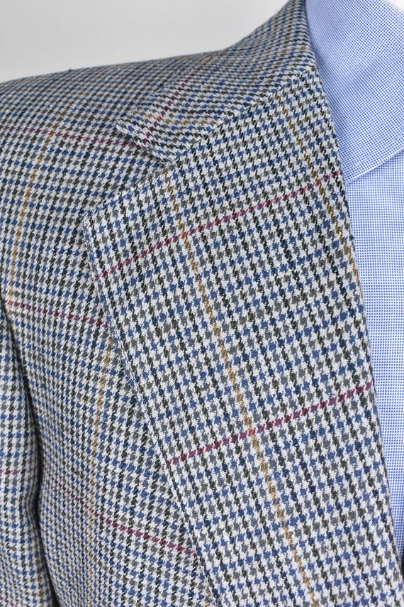 Reichardt's Multi Color Houndstooth 100% Silk Two… - image 3