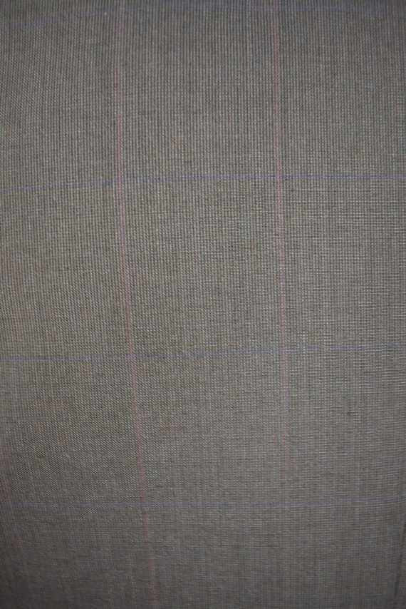 Johnny Carson Solid Greenish Gray Wool Blend Two … - image 5