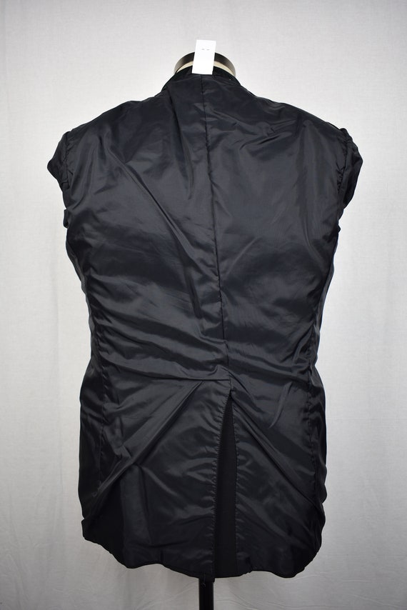 1970's After Six Solid Black Wool One Button Dinn… - image 5