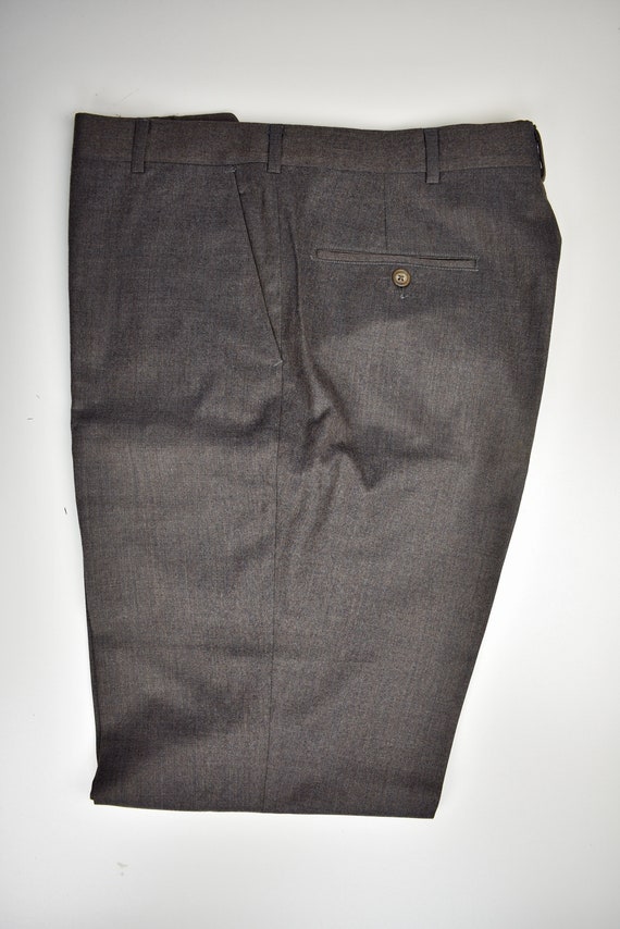 Harwick Slacks Solid Grayish Brown 100% Wool Dres… - image 2