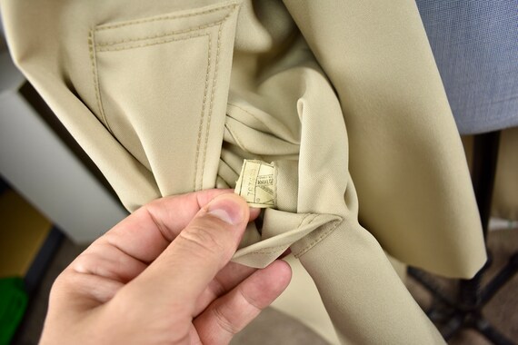 1970's Gleneagles Solid Light Tan Polyester Four … - image 10