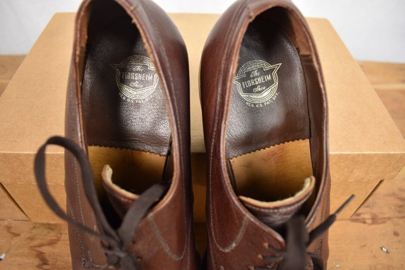 Florsheim Solid Brown Leather Plain Toe Lace Up B… - image 7