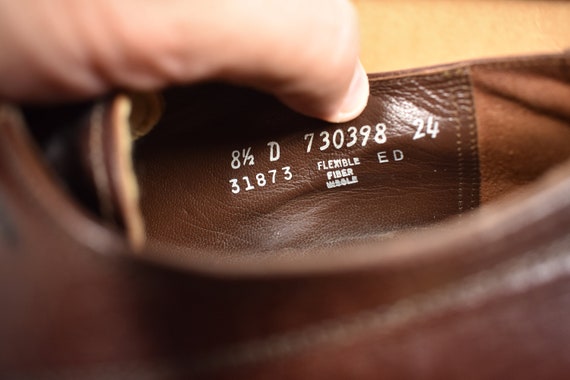 Florsheim Solid Brown Leather Plain Toe Lace Up B… - image 8