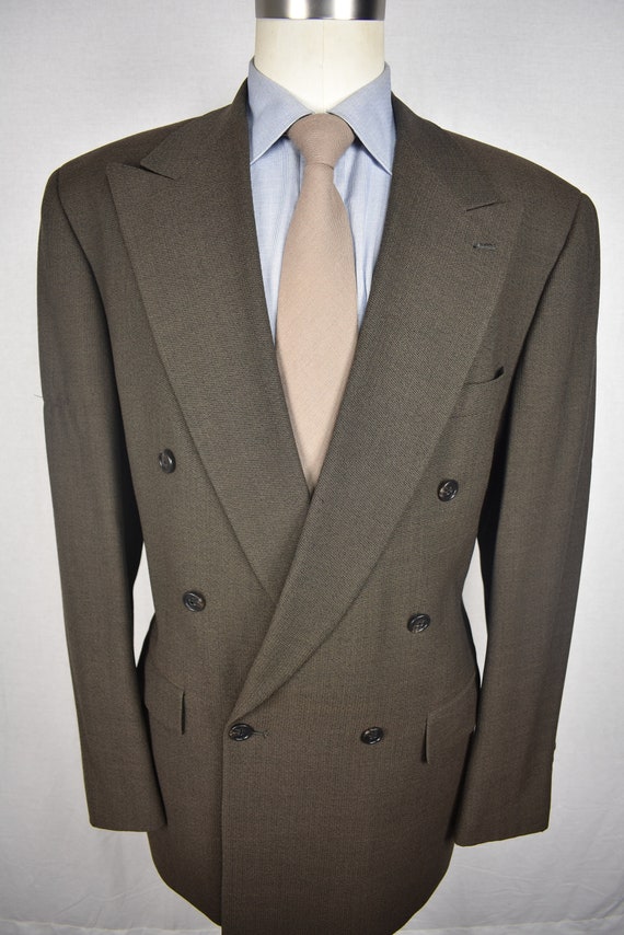 Oliver Solid Brown 100% Wool Double Breasted Two P