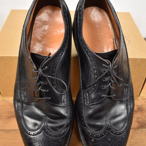 Unknown Black Longwing Gunboat Blucher W/ Brogued Styling Size: 12D image 6