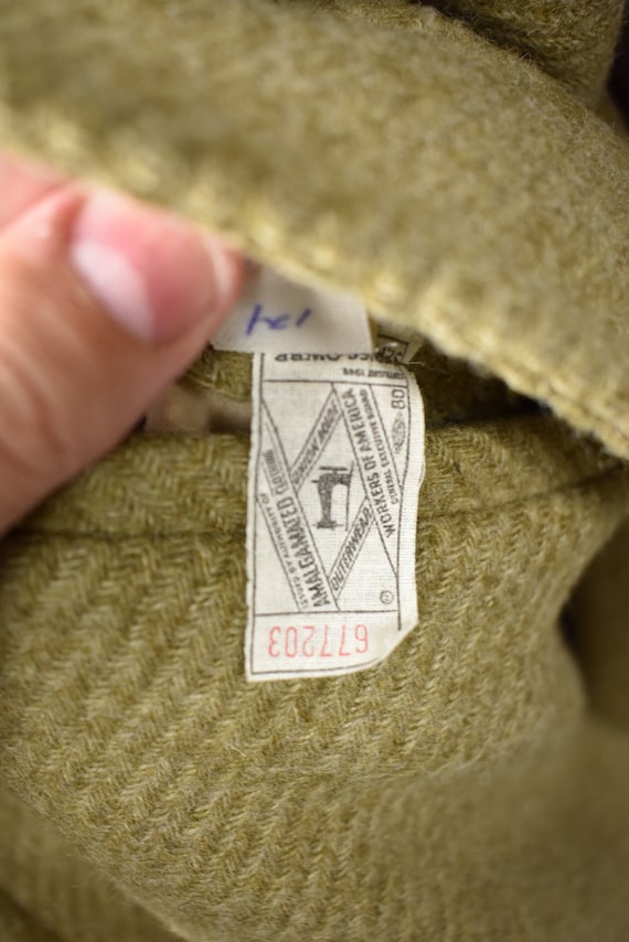 1960's Zero King Solid Light Brown 100% Wool Four… - image 10