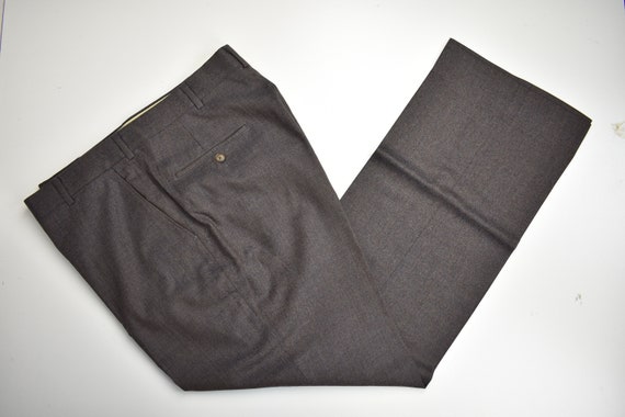 Harwick Slacks Solid Grayish Brown 100% Wool Dres… - image 1