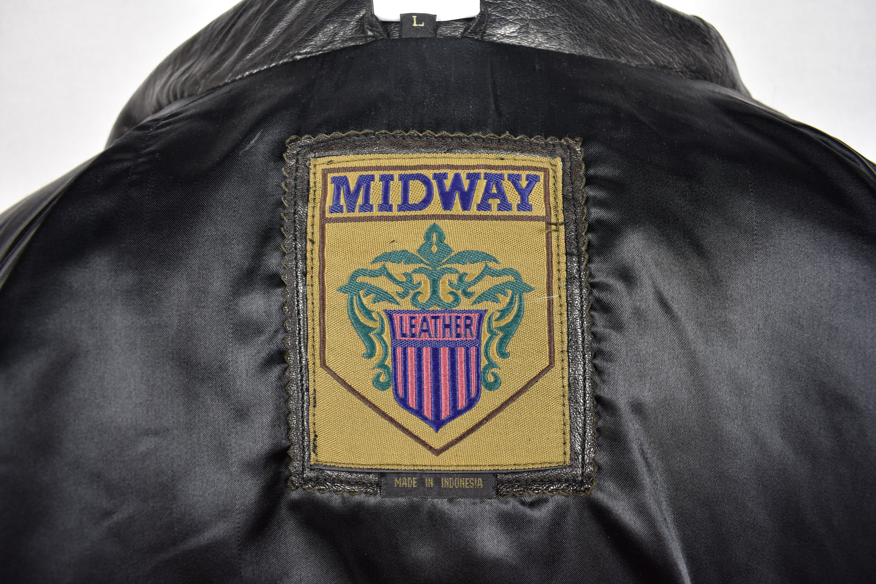 Midway Leather Solid Brown 100% Leather Full Zip Flight/bomber