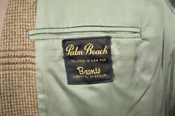 1976-1994 Palm Beach Brown Glen Plaid 100% Wool T… - image 7