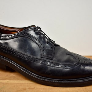 Unknown Black Longwing Gunboat Blucher W/ Brogued Styling Size: 12D image 1