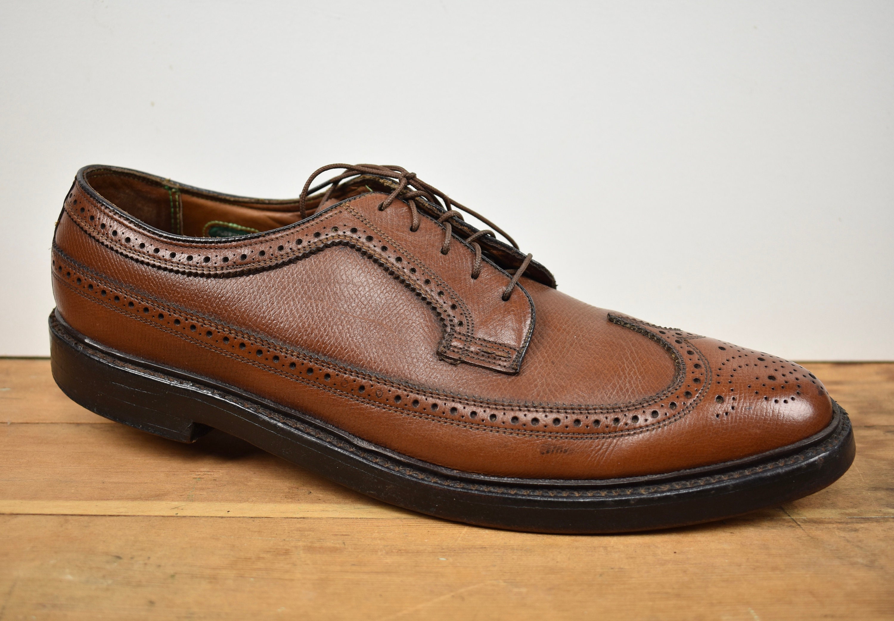 Florsheim Imperial Brown Longwing Gunboat Blucher Size: 11A - Etsy