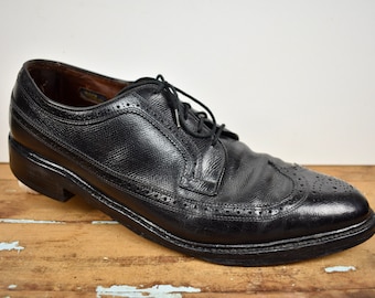 Vintage 80s Allen Edmonds Macneil Burgundy Shell Cordovan Longwing