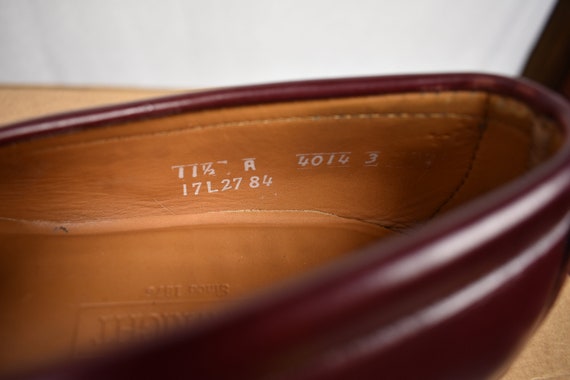 E.T. Wright Solid Burgundy Leather Moc Toe Penny … - image 9