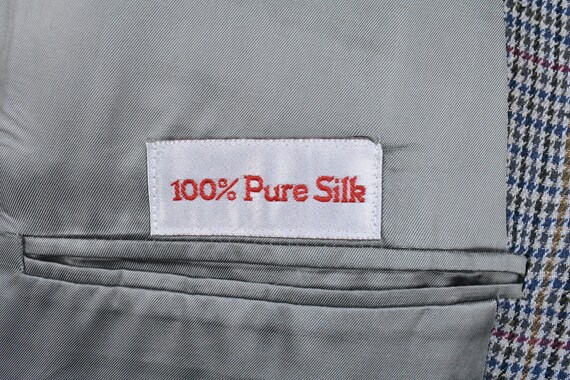 Reichardt's Multi Color Houndstooth 100% Silk Two… - image 8