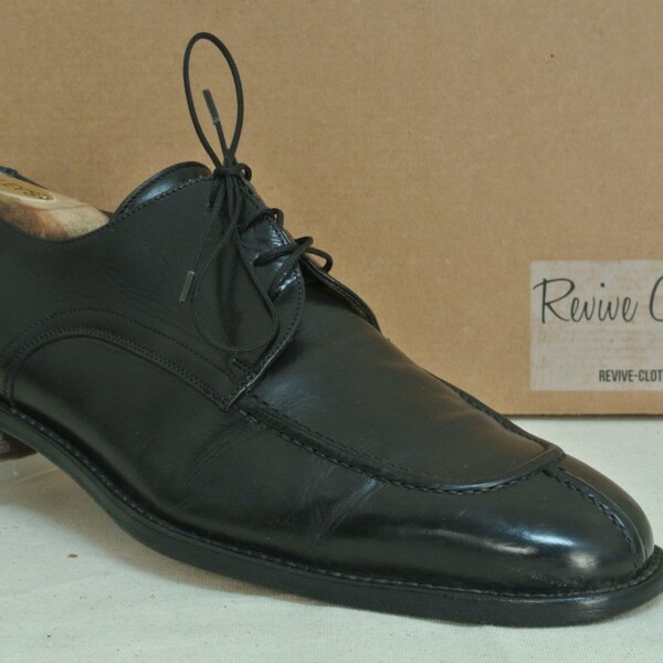 Cole Haan Black Split Toe Blucher 9.5 D Dress Shoe